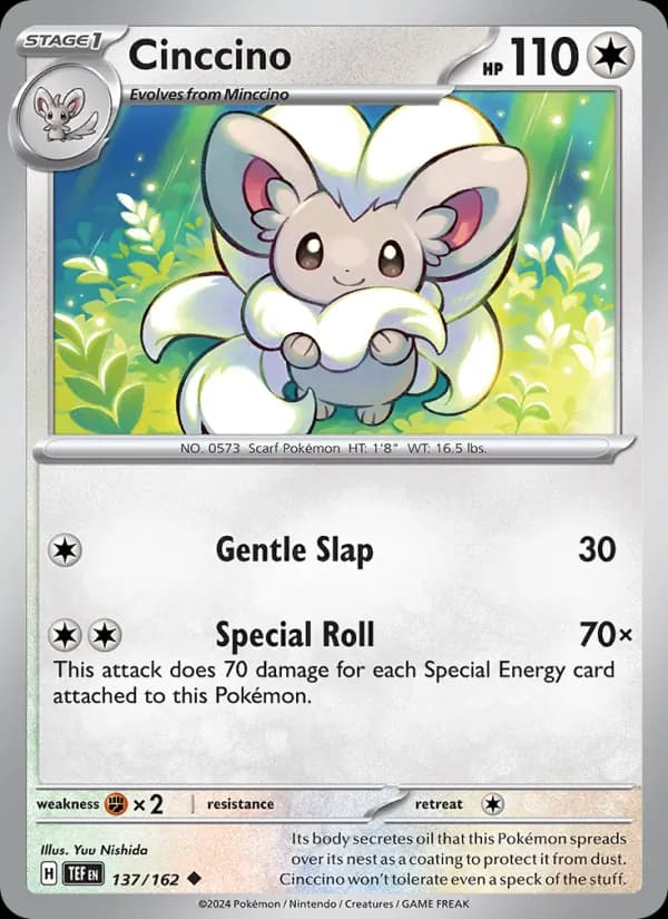 Cinccino card in English
