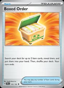 Boxed Order card in English