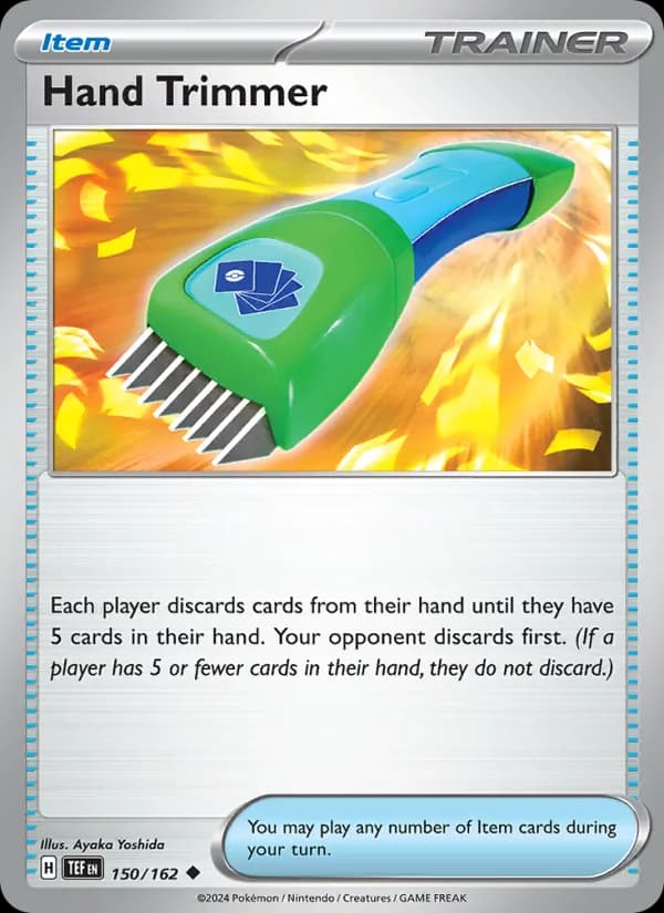 Hand Trimmer card in English