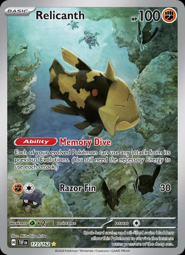 Relicanth card in English