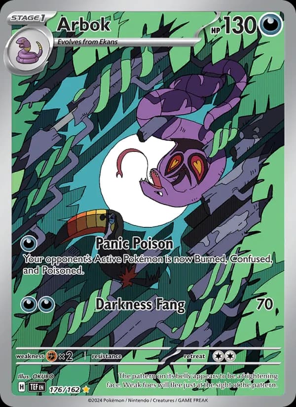 Arbok card in English
