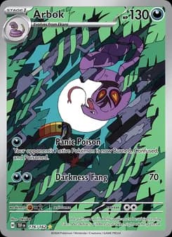 Arbok card in English