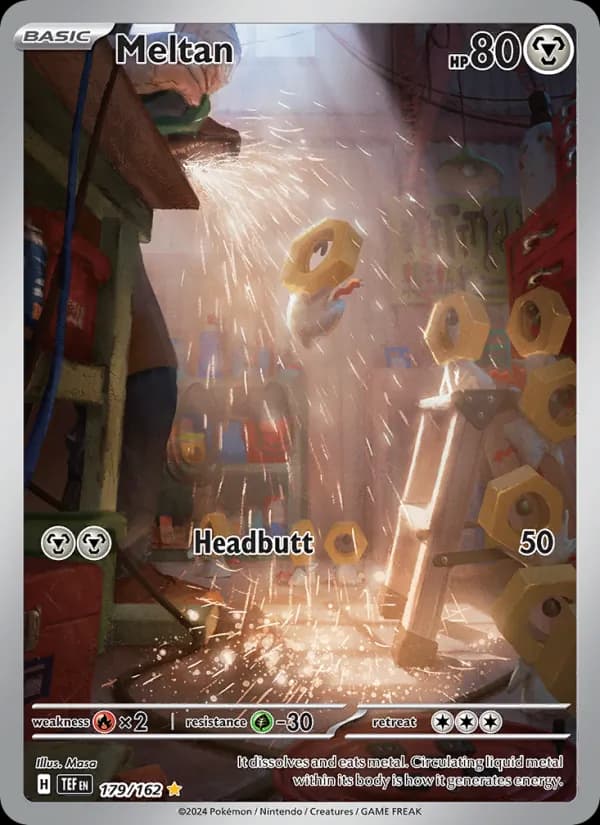 Meltan card in English