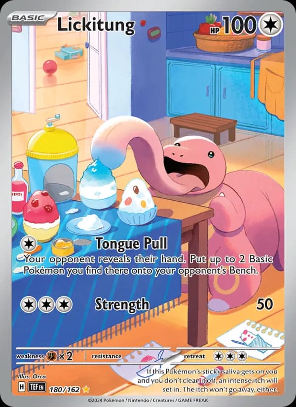 Lickitung card in English