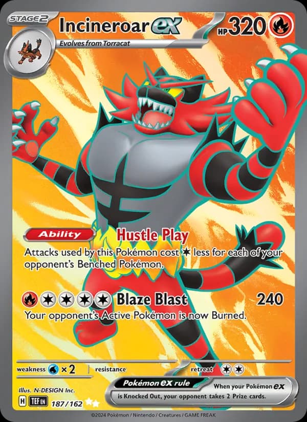 Incineroar ex card in English