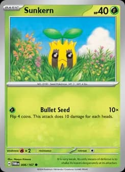 Sunkern card in English