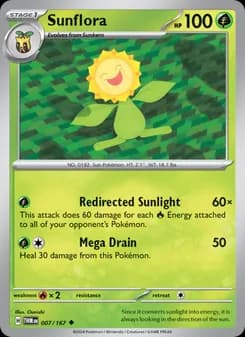 Sunflora card in English