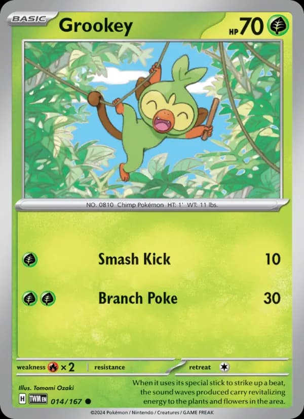 Grookey card in English