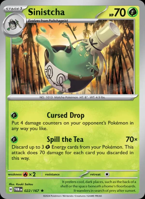 Sinistcha card in English