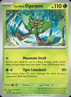 Teal Mask Ogerpon card in English