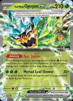 Teal Mask Ogerpon ex card in English