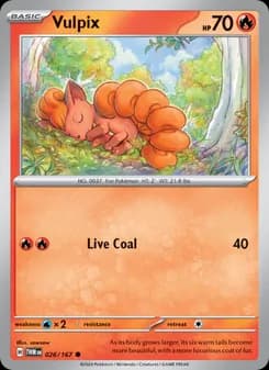 Vulpix card in English