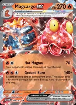 Magcargo ex card in English