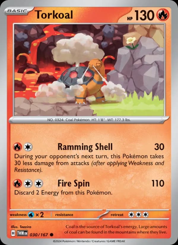 Torkoal card in English