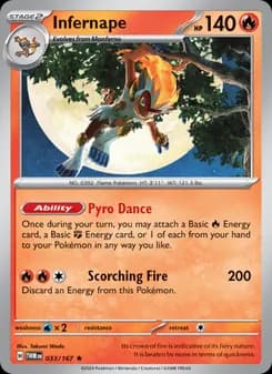 Infernape card in English