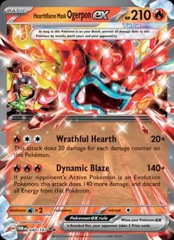 Hearthflame Mask Ogerpon ex card in English