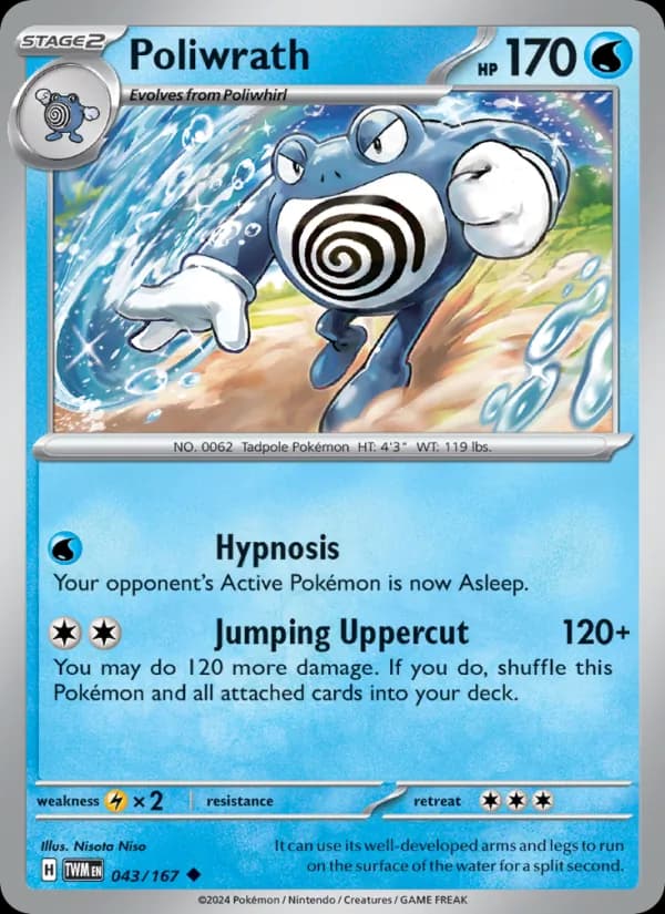 Poliwrath card in English