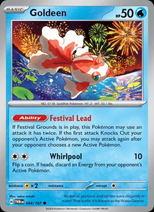 Goldeen card in English
