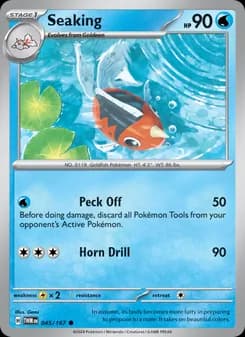 Seaking card in English