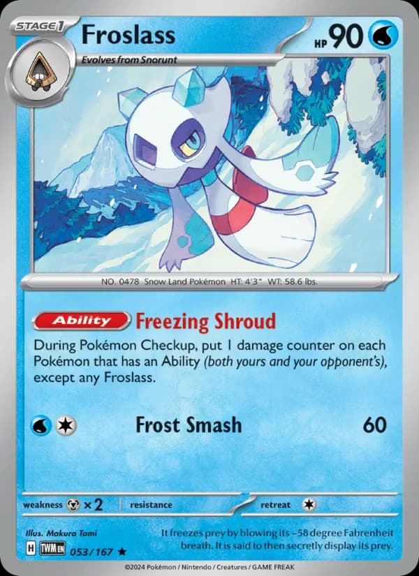 Froslass card in English