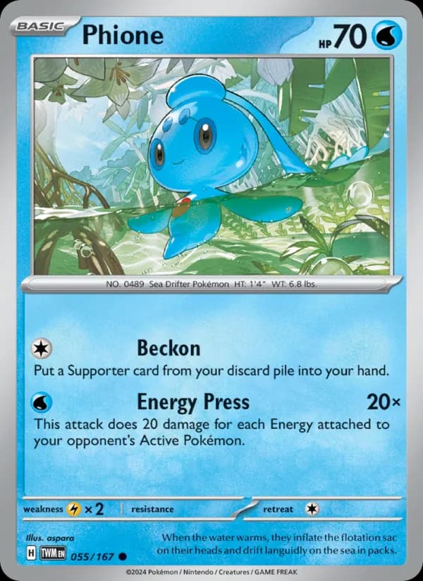 Phione card in English