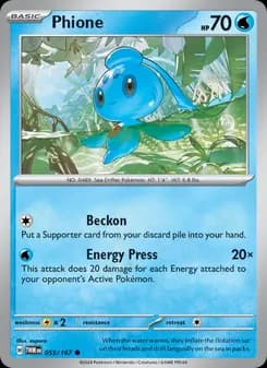 Phione card in English