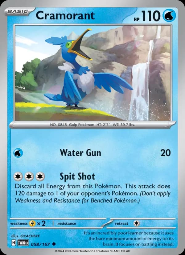 Cramorant card in English