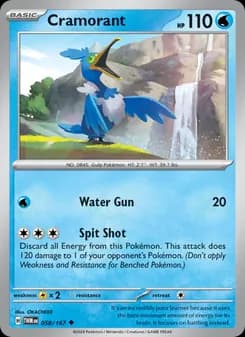 Cramorant card in English