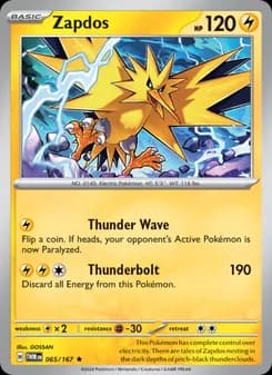 Zapdos card in English
