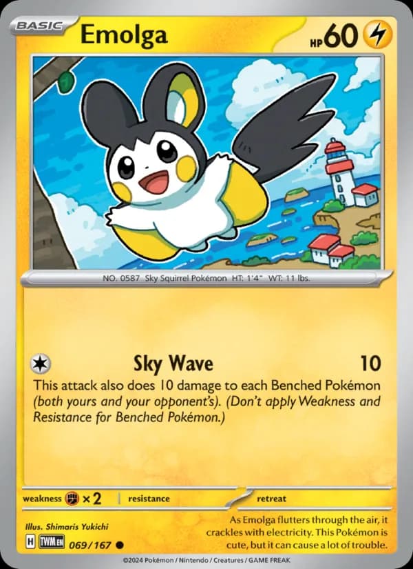 Emolga card in English