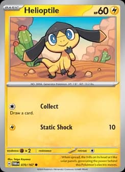 Helioptile card in English