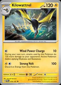 Kilowattrel card in English