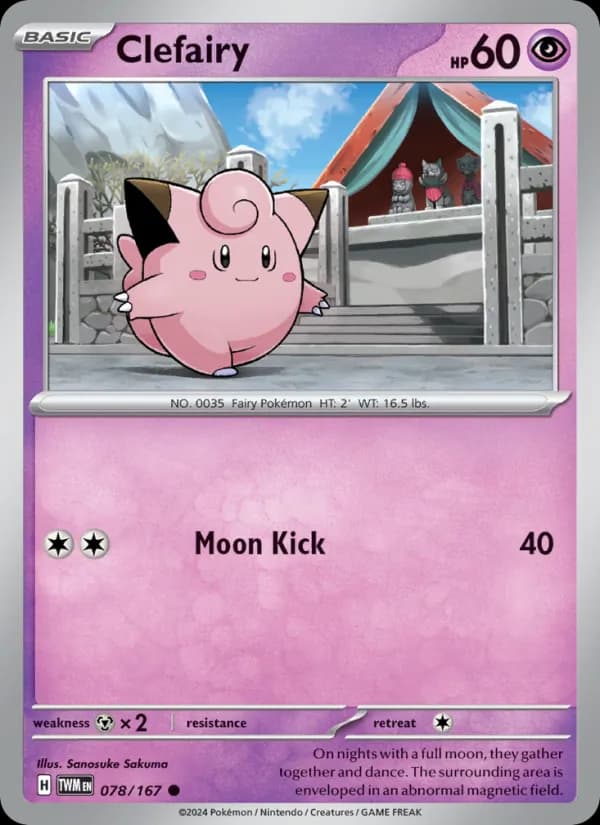 Clefairy card in English