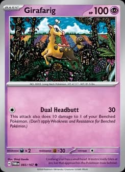 Girafarig card in English