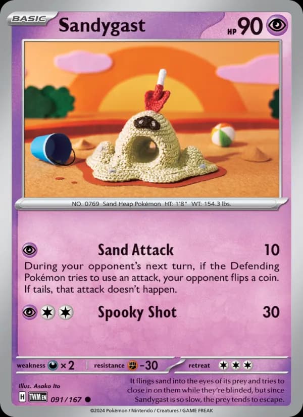 Sandygast card in English