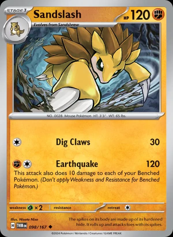 Sandslash card in English