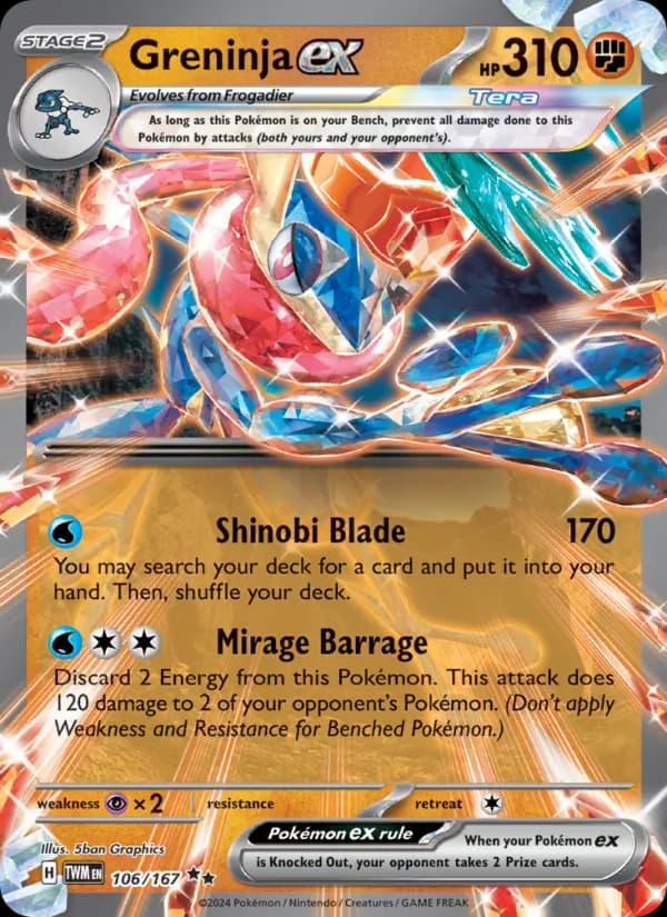 Greninja ex card in English