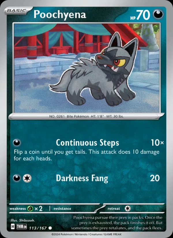 Poochyena card in English