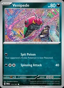Venipede card in English