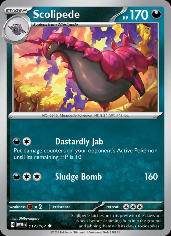 Scolipede card in English