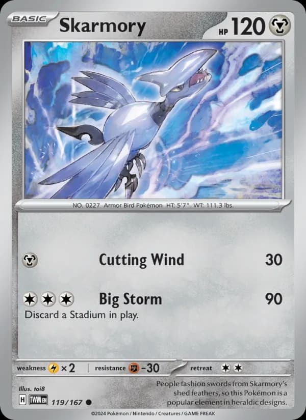 Skarmory card in English