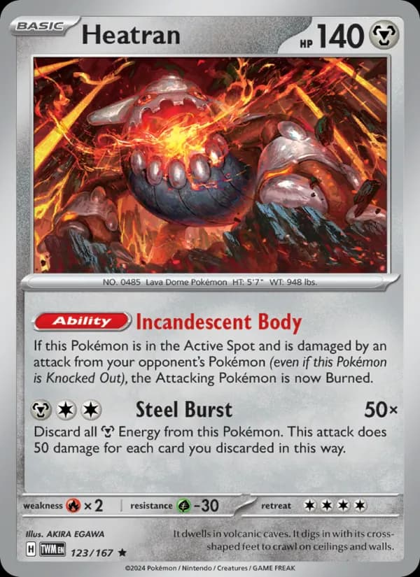 Heatran card in English