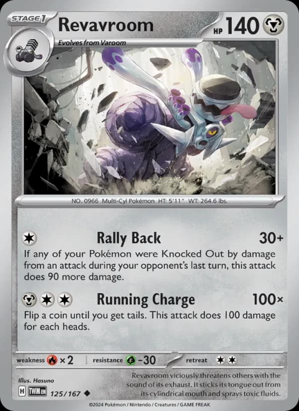 Revavroom card in English