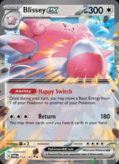 Blissey ex card in English
