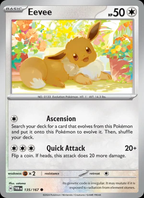Eevee card in English