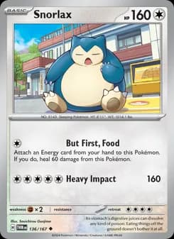 Snorlax card in English