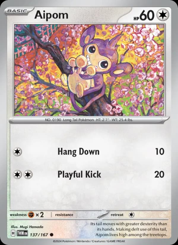 Aipom card in English