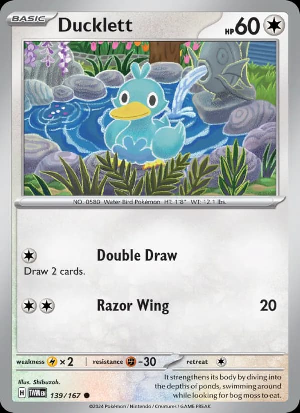 Ducklett card in English