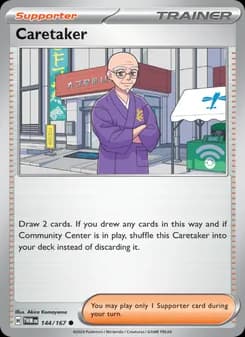 Caretaker card in English