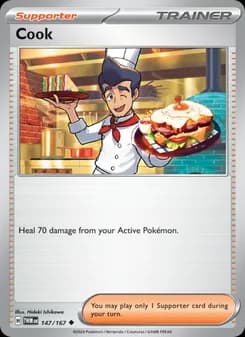 Cook card in English